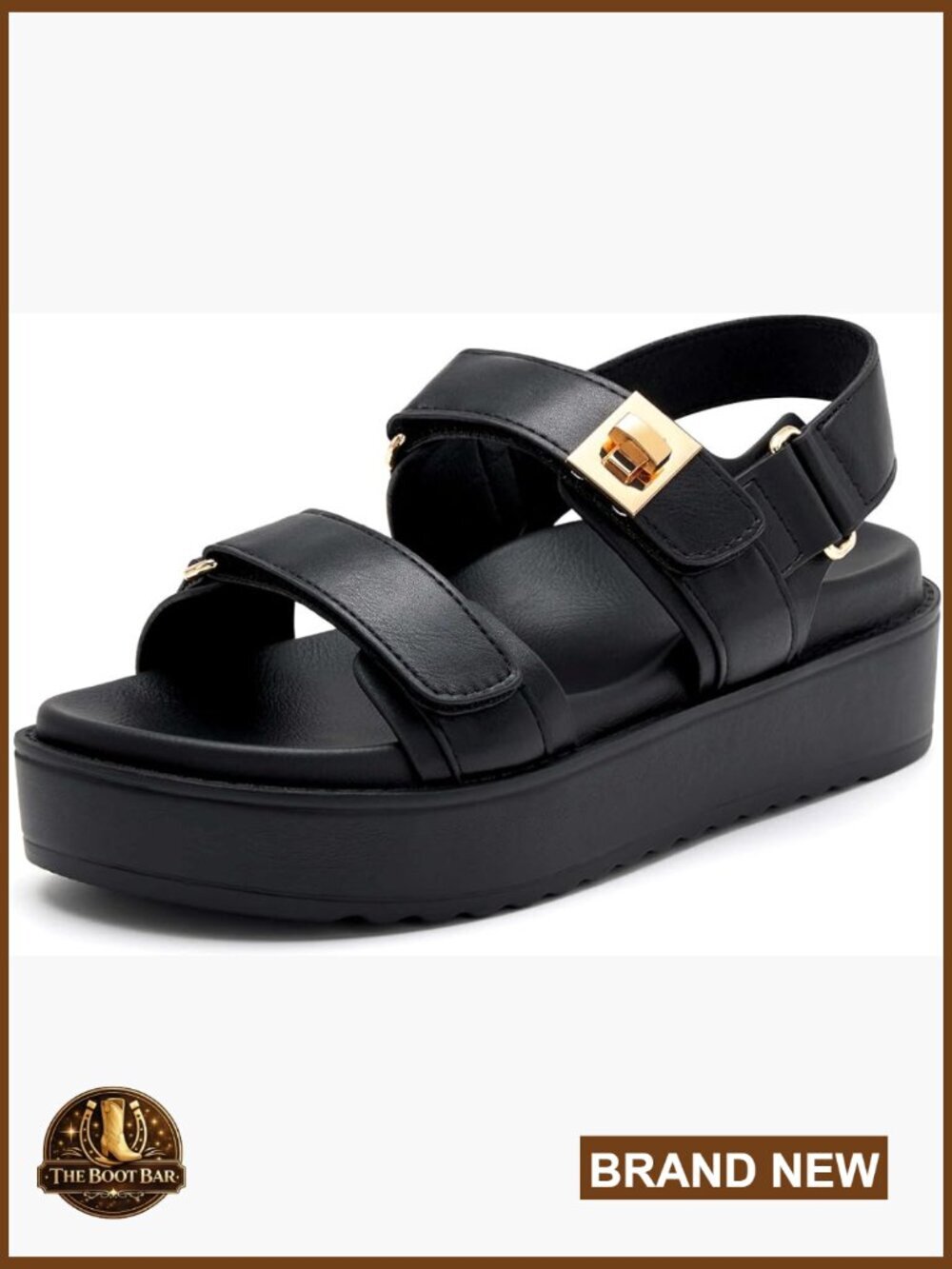 Women's Flat Sandals with Cushioned Footbed Open Toe Slide - Picture 1 of 7